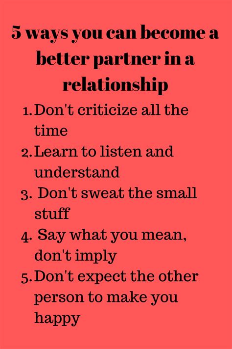 How to be a better person in a relationship